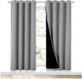 Full Shade Silver Grey Blackout Curtain Panels, 2-Pack 52 x 72 in