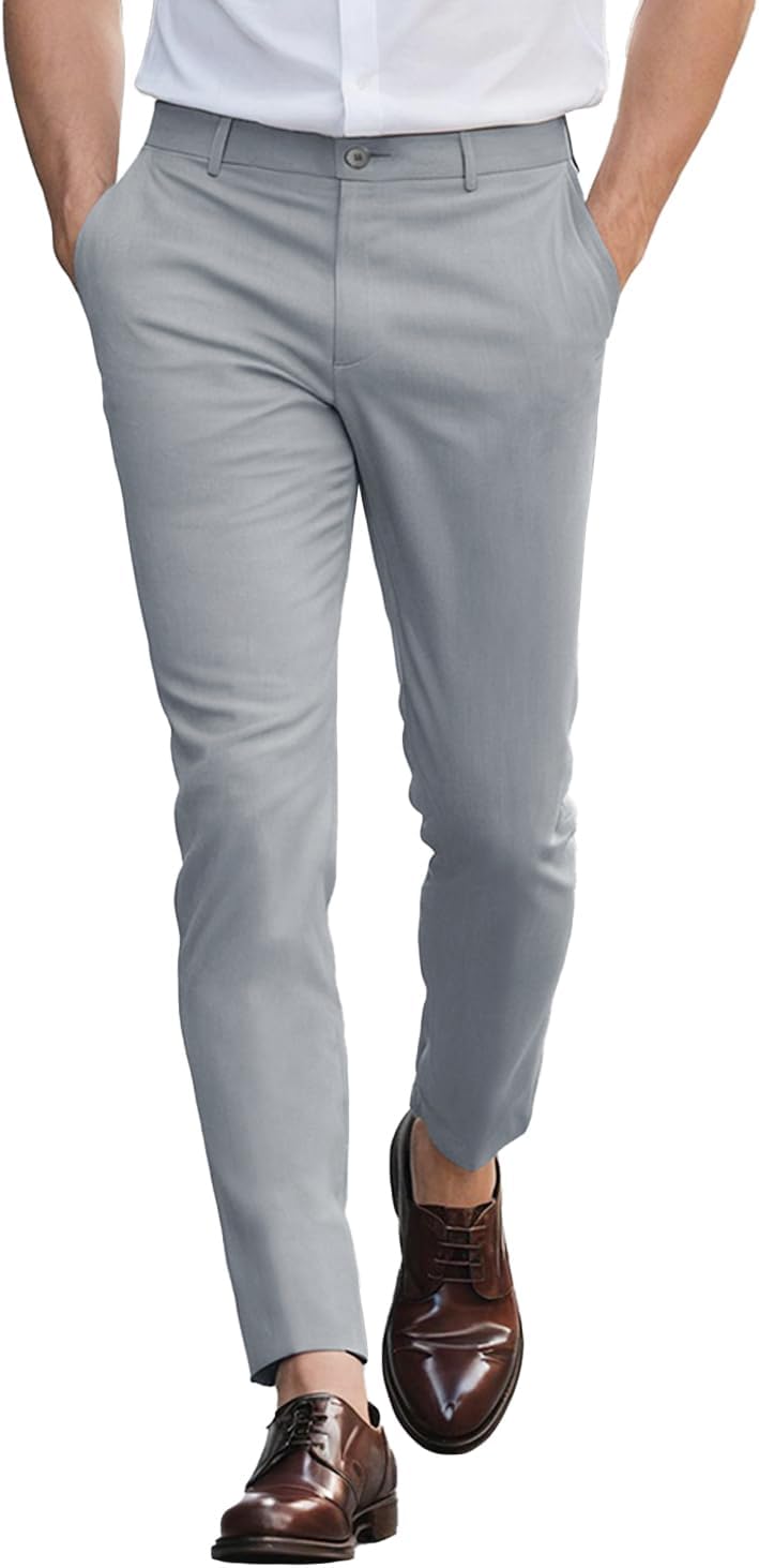 GINGTTO Mens Dress Pants Slim Fit Stretch Chino Pants Review