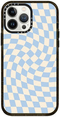 CASETiFY Impact iPhone 13 Pro Max Case - Check II Baby Blue Twist