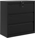 3-Drawer Lateral File Cabinet for Office - Secure, Mobile Storage