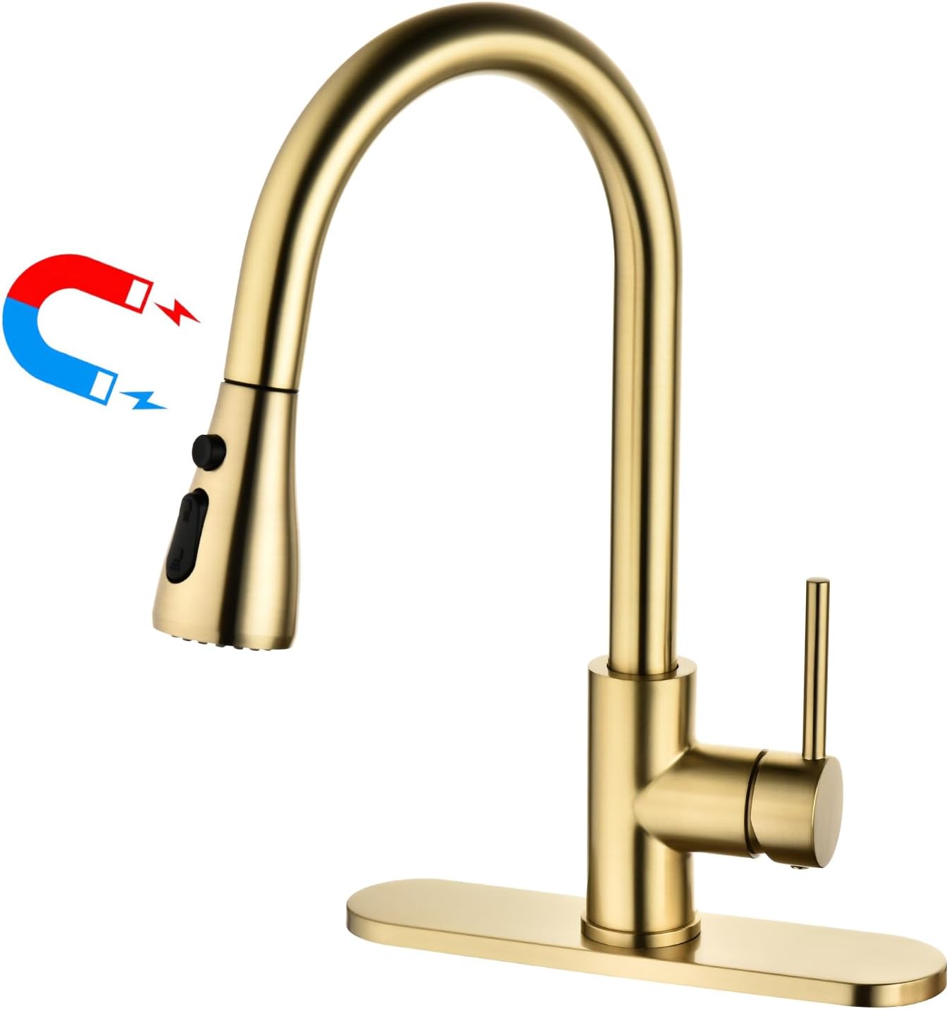 Havin Gold Kitchen Faucet with Pull Down Magnetic Sprayer