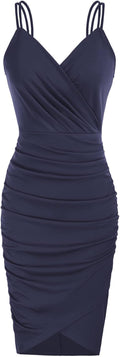 GRACE KARIN Womens Spaghetti Straps Cocktail Dress - Flattering Ruched