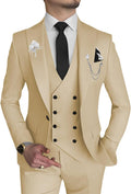 Men's 3 Piece Slim Fit Double Breasted Suit - Tailored Look Clothing