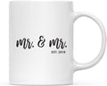 Andaz Press Personalized Mr. & Mr. Gay Wedding Mug, Custom Year, 1-Pack