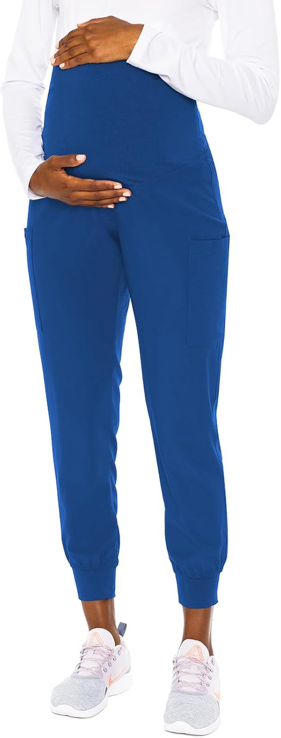 Med Couture Maternity Jogger Scrub Pants for Women with Pockets