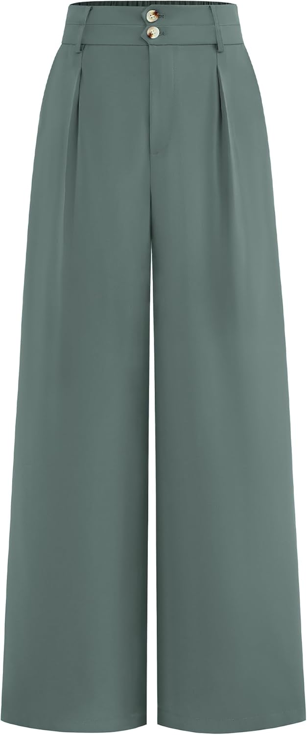 BTFBM Women Wide Leg Dress Pants for Business Casual Style