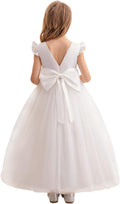 Flower Girl Dress Ruffle Tulle Satin Party Princess Dress - Elegant