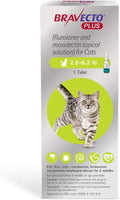 BRAVECTO Plus Topical for Cats 2.6-6.2 lbs - 2 Month Protection