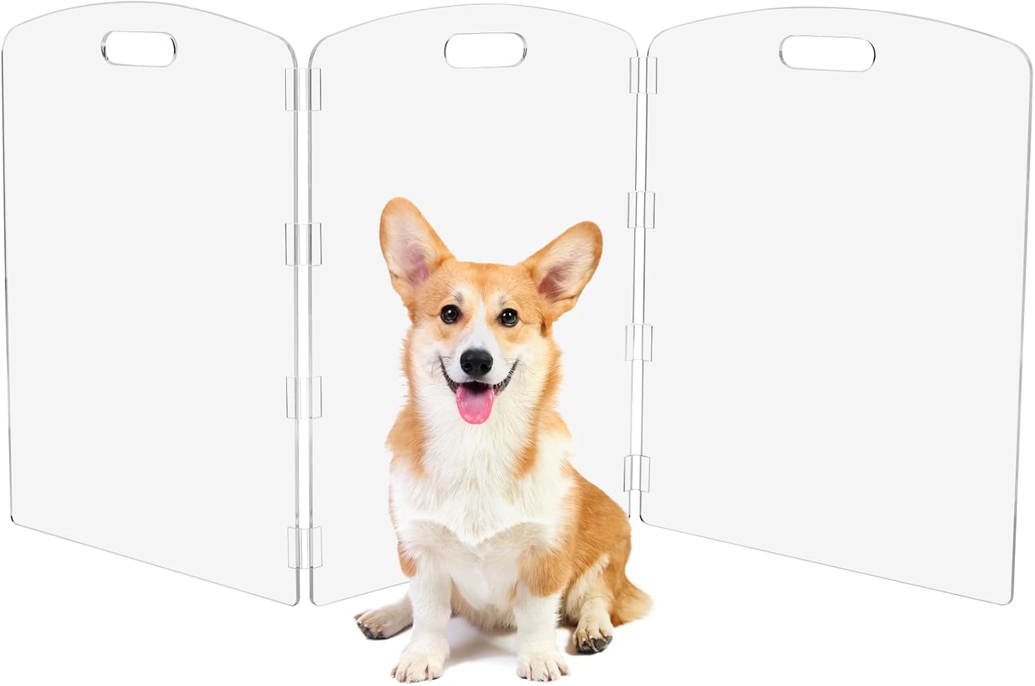 Acrylic Pet Gate Freestanding Foldable for Indoor Use