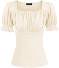 Scarlet Darkness Women's Renaissance Shirt Puff Sleeve Square Neck you