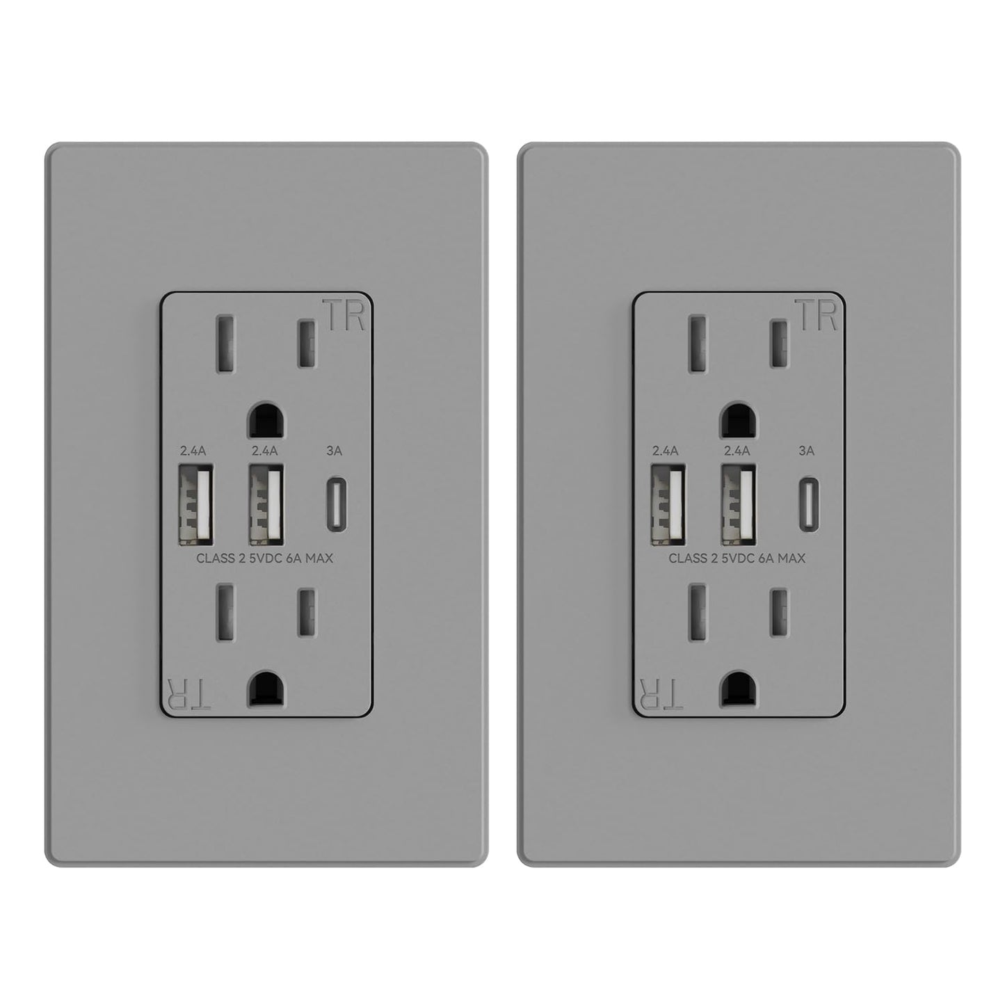 ELEGRP USB Outlets Receptacles with 3 Ports for Efficient Charging