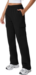 Womens Medium Waist Baggy Elastic Waist Sweatpants - Fleece Cozy