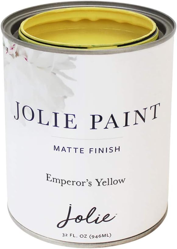 Jolie Paint Chalk Finish for Furniture and Decor, Emperors Yellow