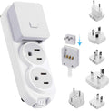 Ceptics Travel Power Strip - Compact Surge Protector with USB-C
