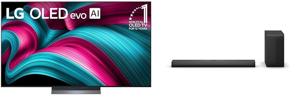 LG 65 OLED evo C5 Series 4K Smart TV with Soundbar Bundle