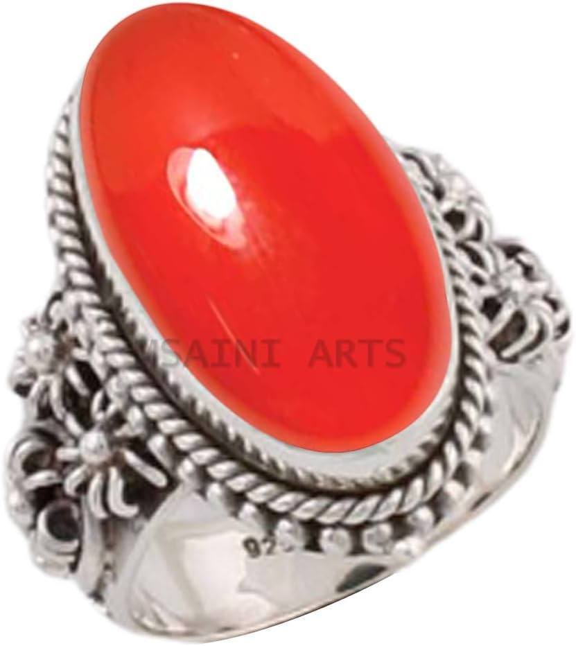 Solid 925 Sterling Silver Ring with Natural Blue Copper Turquoise