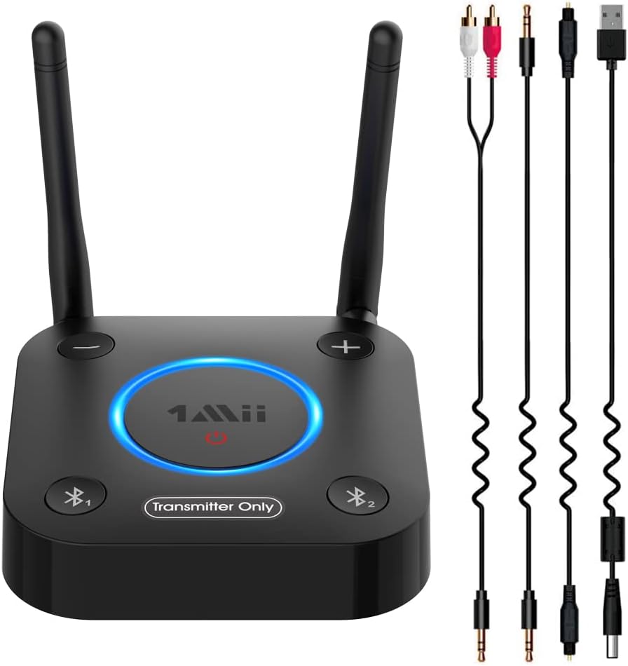 1Mii Bluetooth 5.2 Transmitter: TV to Wireless Audio