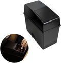 Black Car Trash Can with Lid - Portable Universal Car Bin