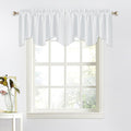NICETOWN Window Valances Curtains for Half Window - Light Grey Set