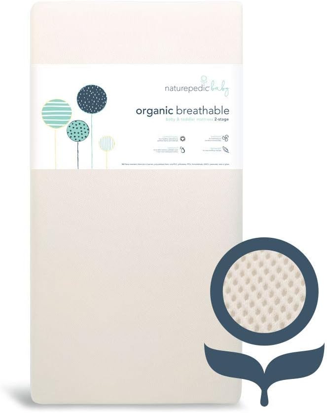 Naturepedic Organic Crib Mattress - Lightweight 2-Stage Design
