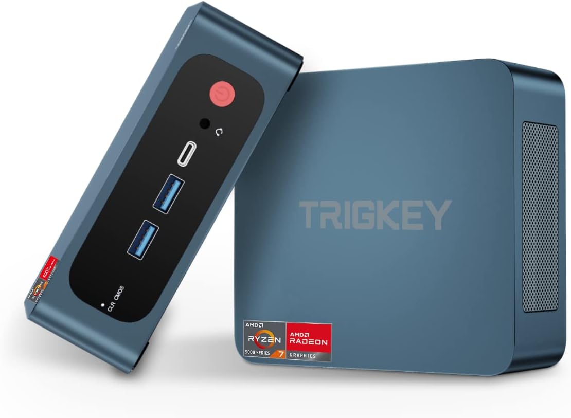 Powerful TRIGKEY Mini PC: AMD Ryzen7 Pro, 32GB DDR4, 500GB SSD