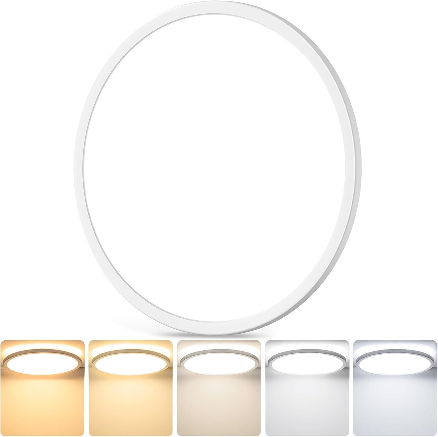 16.5Inch LED Flush Mount Ceiling Light Fixture for Modern Homes