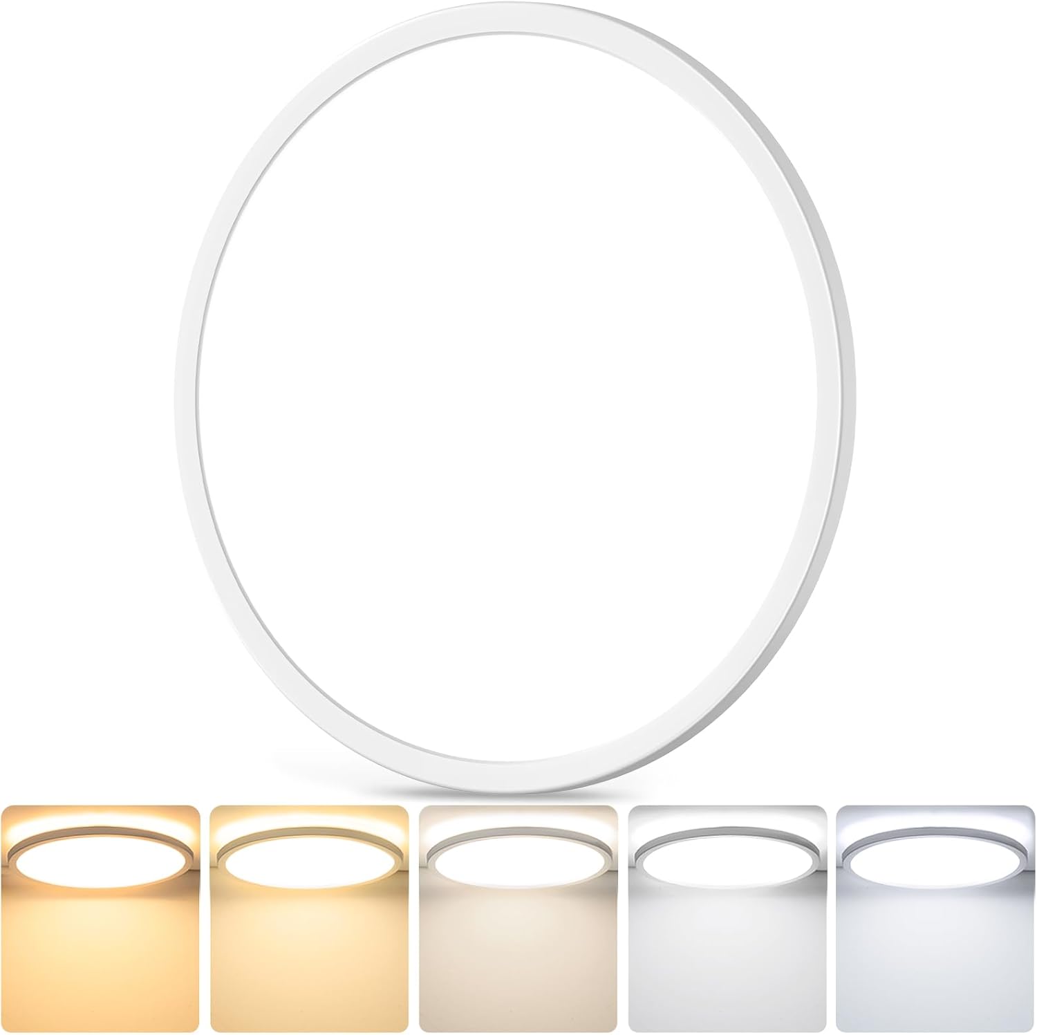 16.5Inch LED Flush Mount Ceiling Light Fixture for Modern Homes