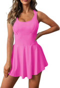 Womens Sleeveless 2-in-1 Athletic Tennis Golf Dress (Style 2KS5)
