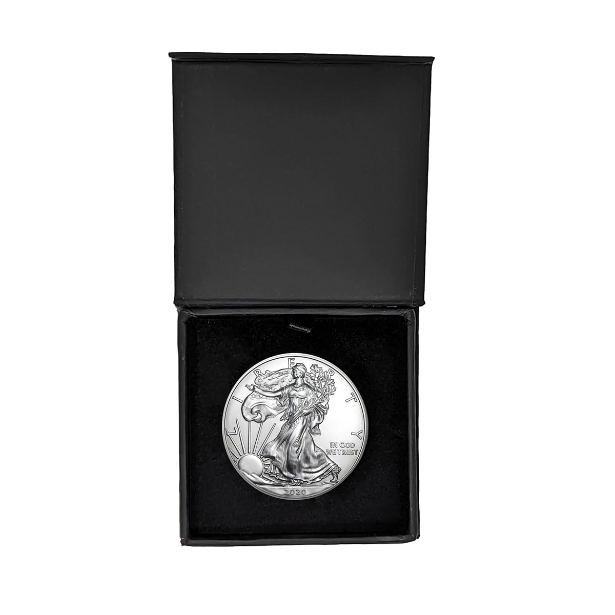 2020 U.S. Silver Eagle Coin in Black Gift Box - Uncirculated Dollar