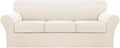 Turquoize 4 Piece Sofa Covers for 3 Cushion Couch - Porcelain