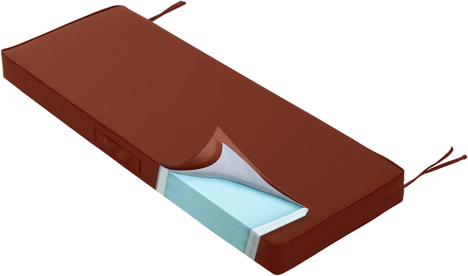 Outdoor Bench Cushion 4 Inches Thick Waterproof for Patio Use