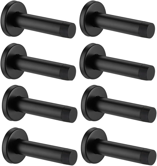 JQK Door Stopper Black - 304 Stainless Steel Sound Dampening