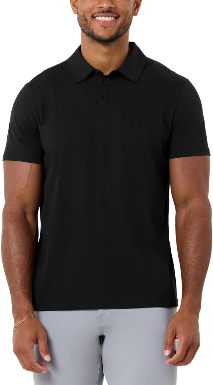 INTO THE AM Polo Shirts for Men - Slim Fit Short Sleeve Collared