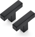 2 in Square Cabinet Pulls Matte Black Stainless Steel - Modern Handles