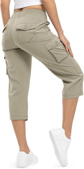 Womens Cargo Capris Lightweight Hiking Pants - Breathable Comfort