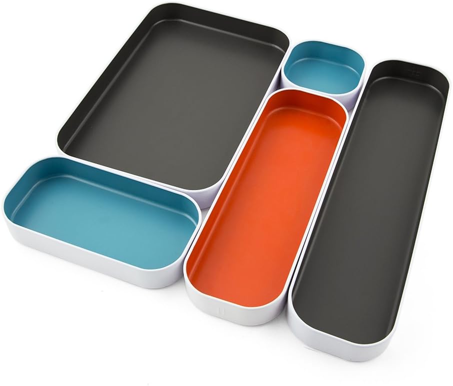 5-Piece Metal Tray Set: Organize with Style!