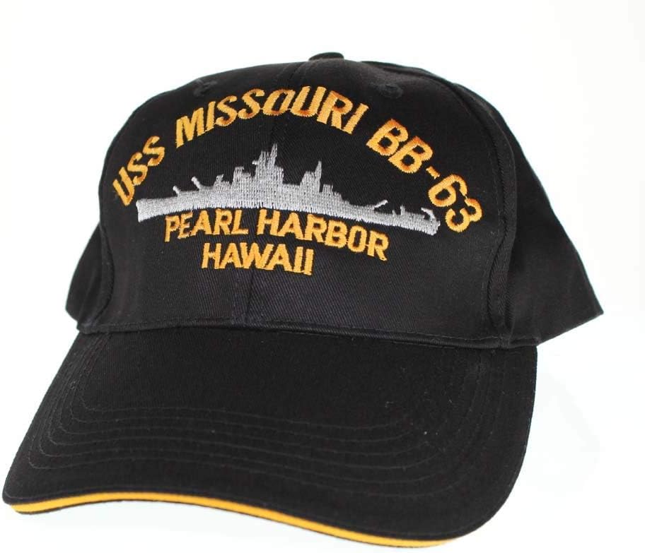Vintage USS Missouri Cap - Embroidered Black