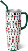 40 oz Tumbler with Handle and Straw - Classic Nutcracker Mega Mug