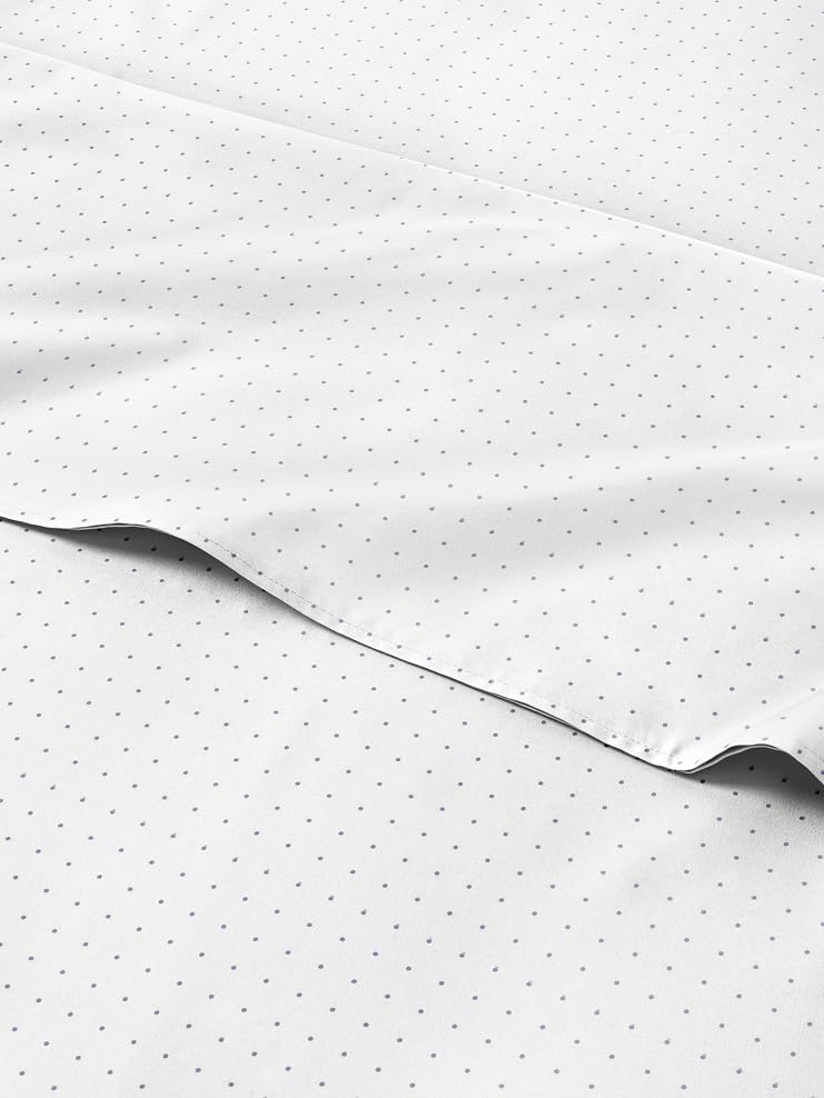 Light Blue Polka Dots Sheet Set - Ultra-Soft King Size Bedding