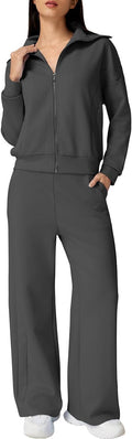 QINSEN Women's Cotton 2 Piece Tracksuit Set - Versatile Fall Staple