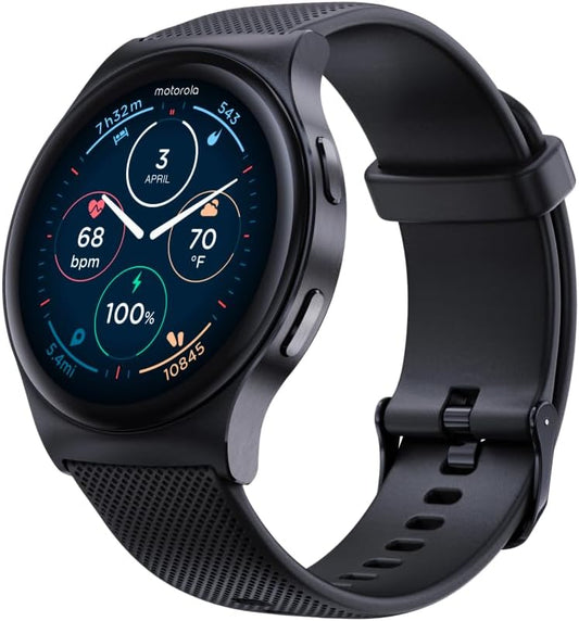 Motorola Moto Watch 120 - Premium Smartwatch with 10-Day Battery