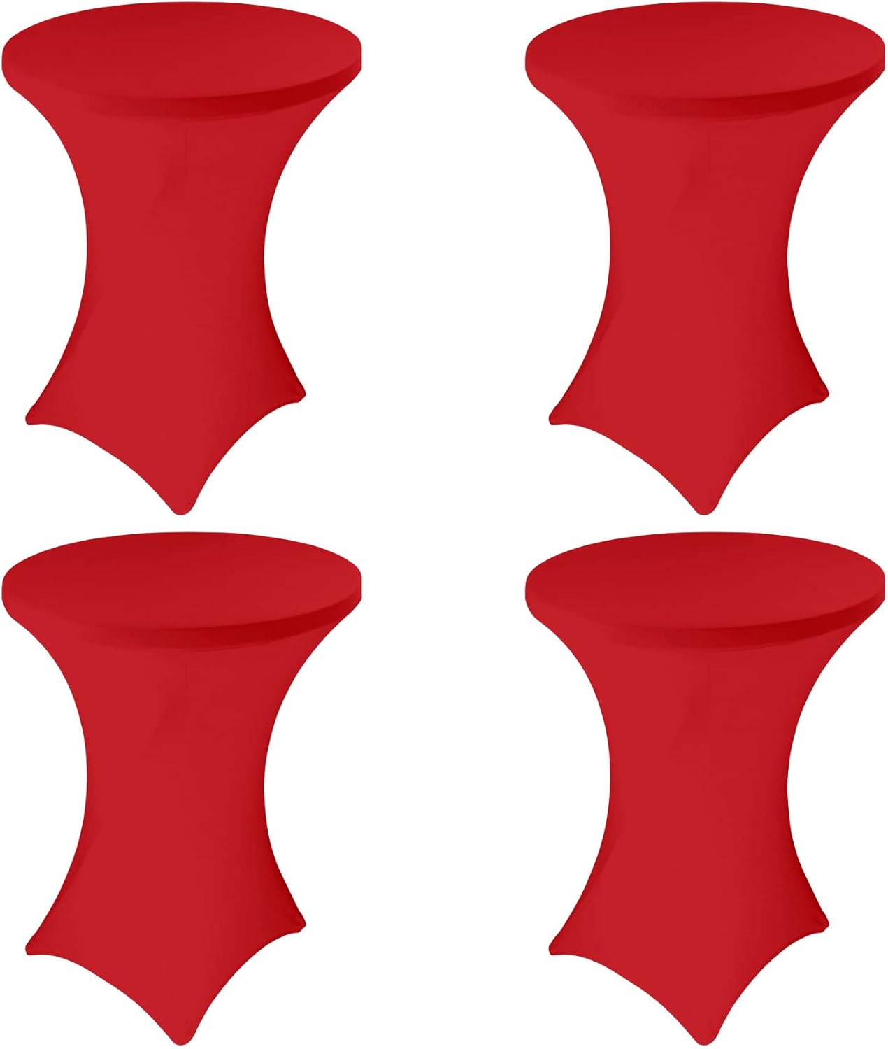 Red Spandex Cocktail Table Cover Set - Perfect for Parties!