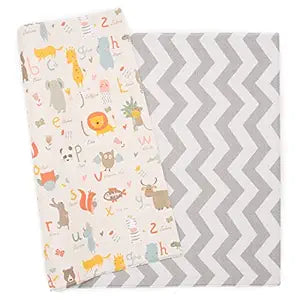 Baby Care Play Mat Large Zig Zag Grey Waterproof for Kids