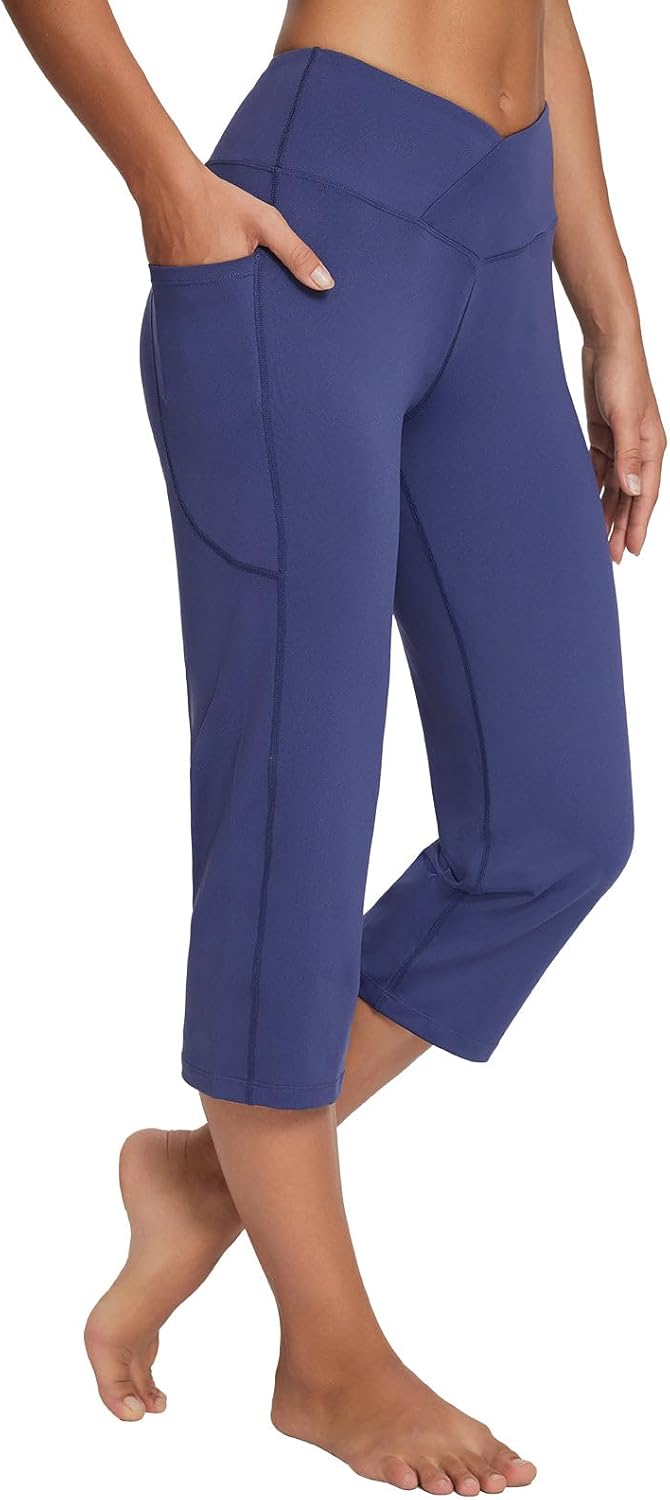 Baleaf Womens Yoga Capri Pants for Comfort and Style