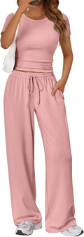 Trendy Queen 2 Piece Summer Sweatsuit Set - Athleisure Comfort