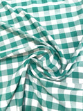 1 in Checkered Gingham PolyPoplin Fabric by the Yard - 60 (Style ZGVD)