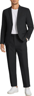 Men's Cotton Linen 2-Piece Suit Set Regular Fit - Casual Summer