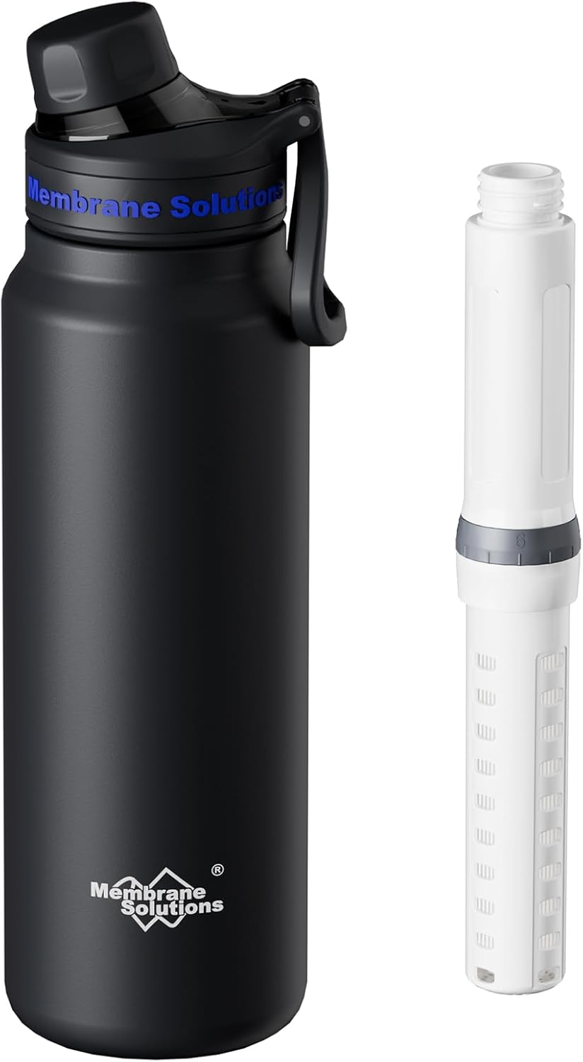 C3 Filtered Water Bottle - 32oz Stainless Steel for Clean Water