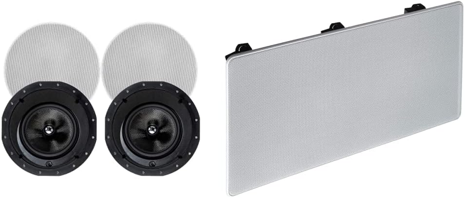Monoprice 2-Way Carbon Fiber Speakers for Home Theater Systems