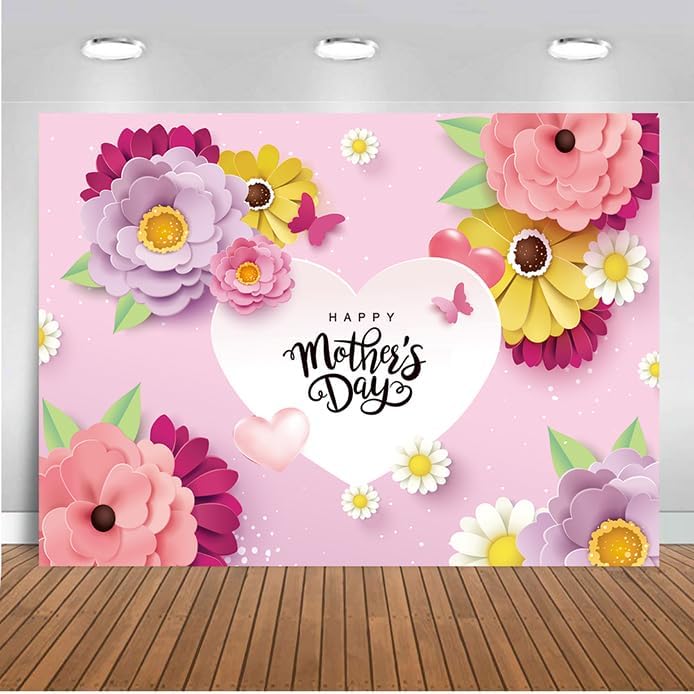 10X8ft Mother's Day Background for Stunning Photo Booth Decor